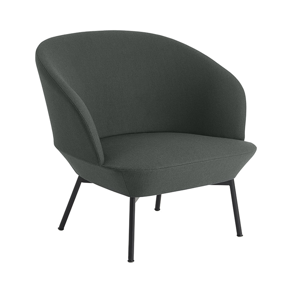 Oslo Lounge Chair: Tube Base + Black