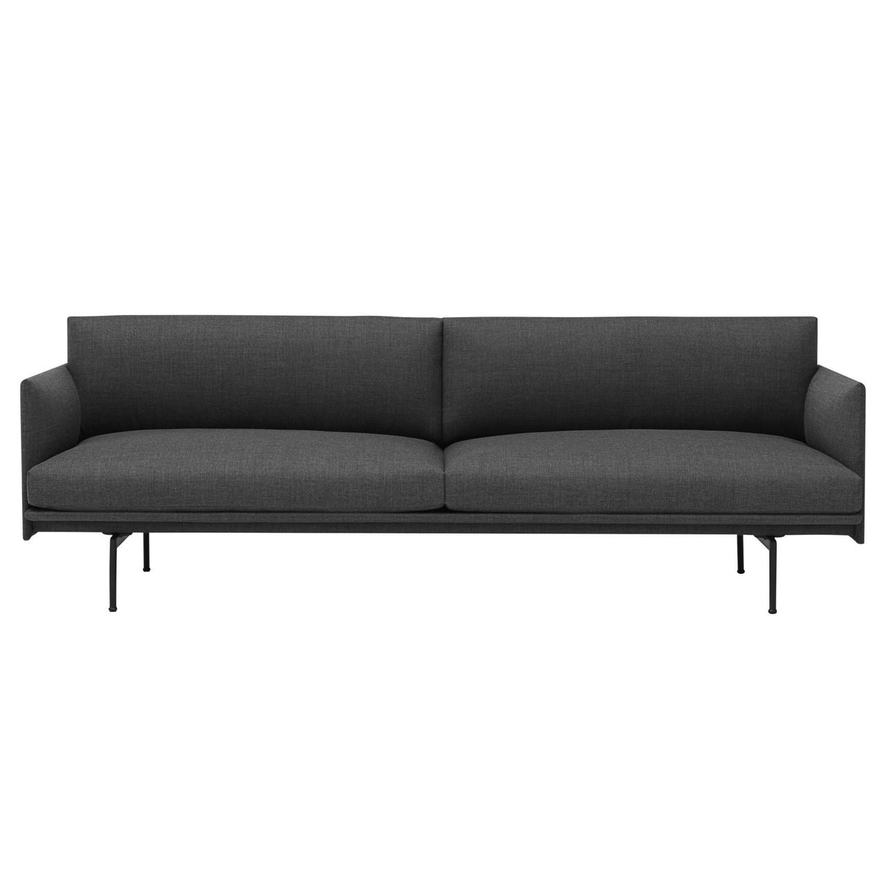 Outline 3-Seater Sofa: Black + Remix 163