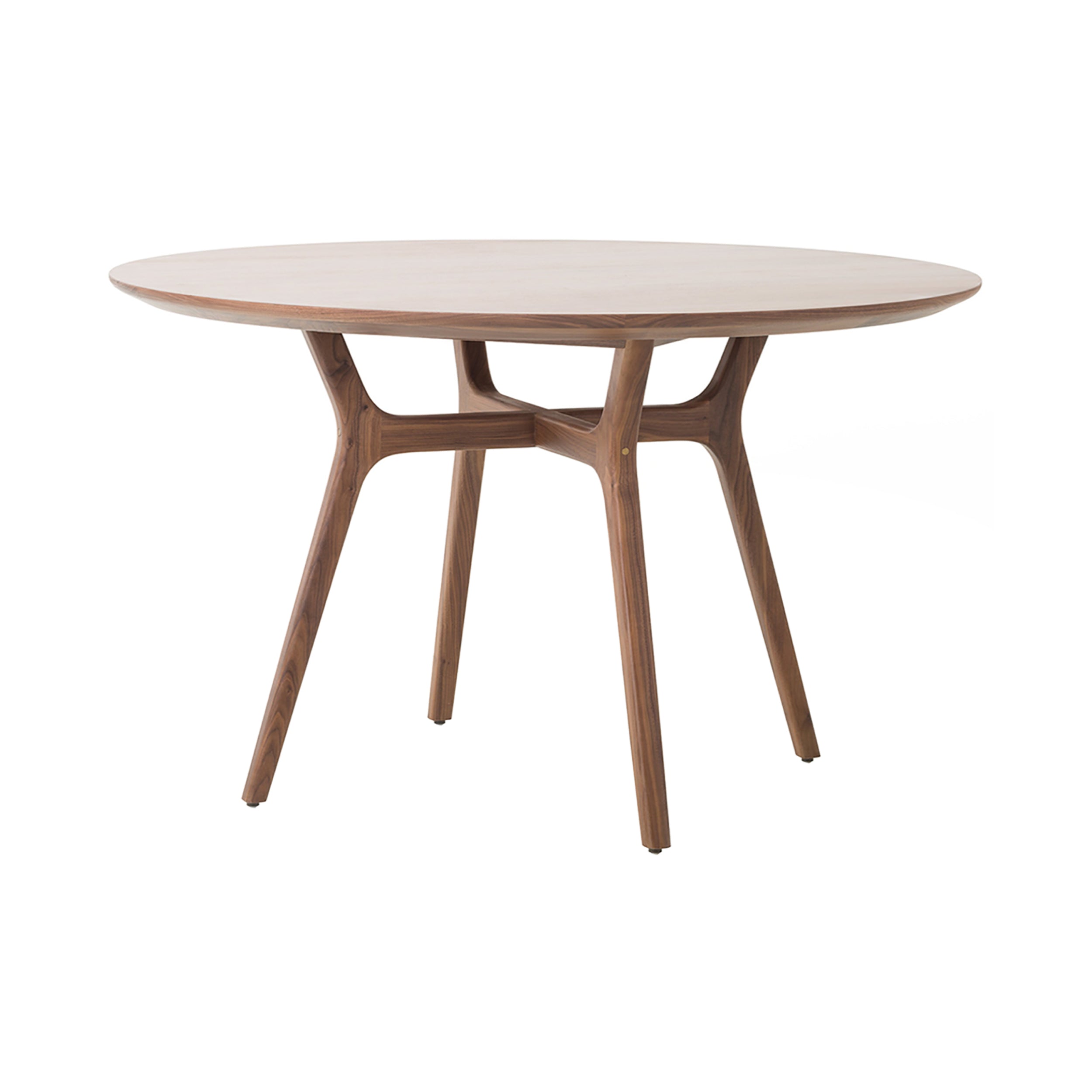 Ren Round Dining Table: Natural Walnut