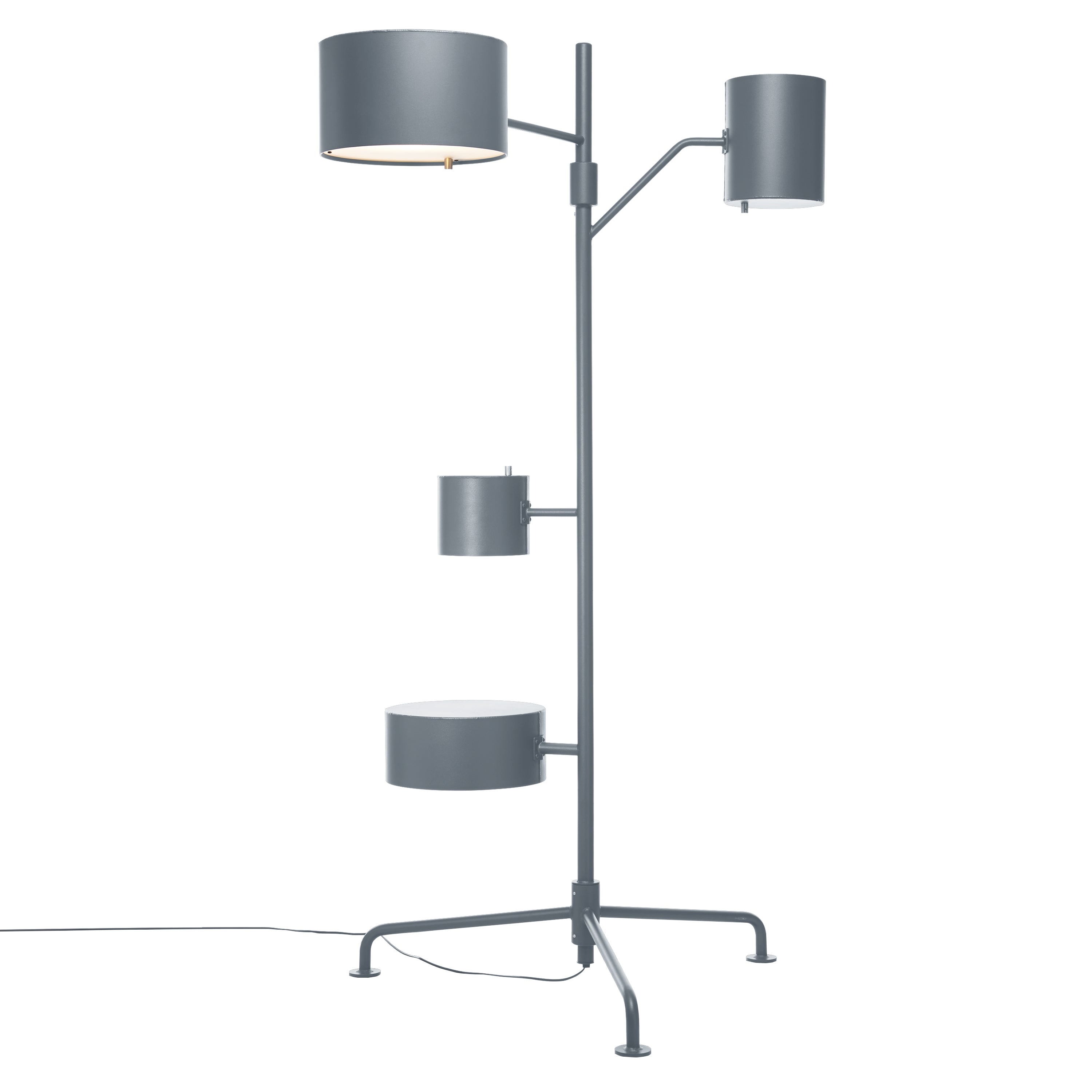 Statistocrat Floor Lamp: Silver Grey