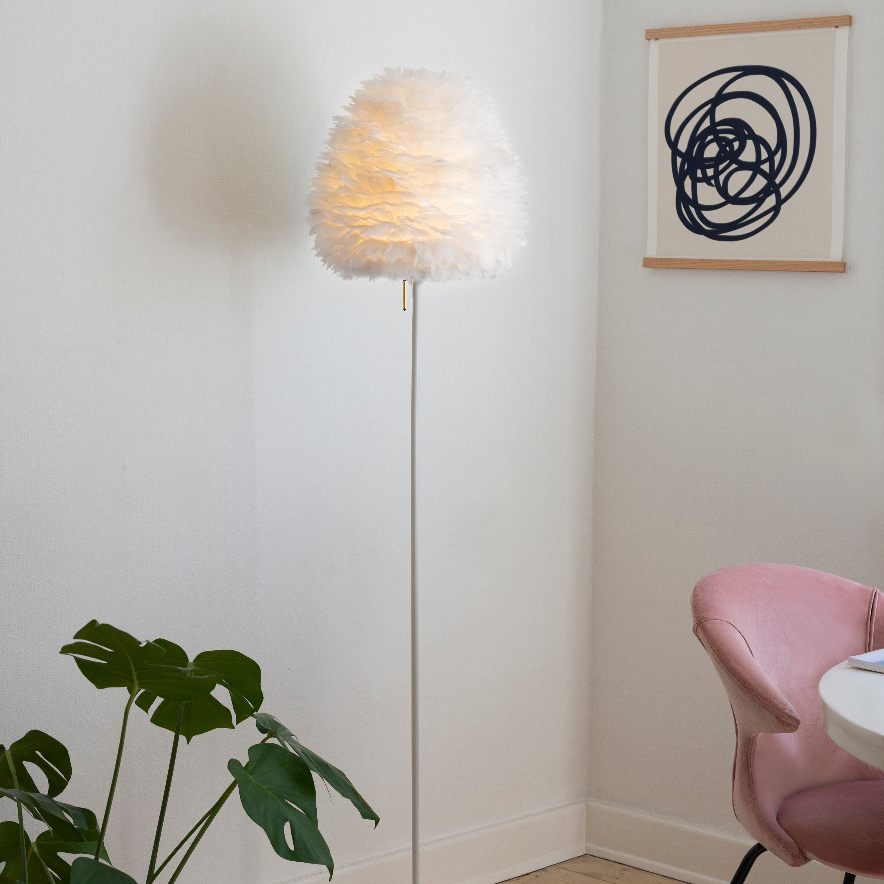 Eos Evia Champagne Floor Lamp