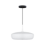 Clava Dine Pendant: Matt White + Black + Canopy