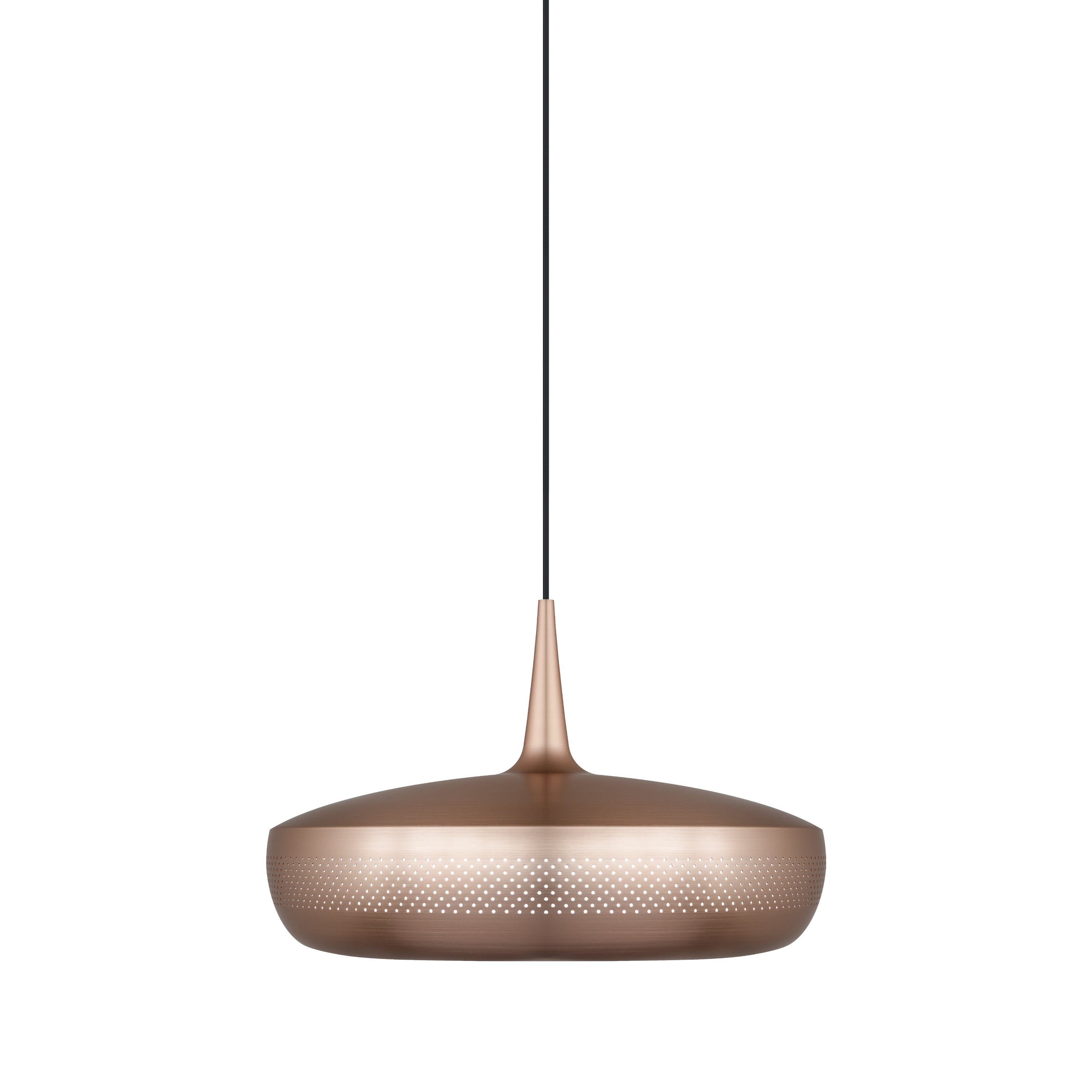 Clava Dine Pendant: Brushed Copper + Black + Plug-in