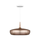 Clava Dine Pendant: Polished Copper + White + Canopy