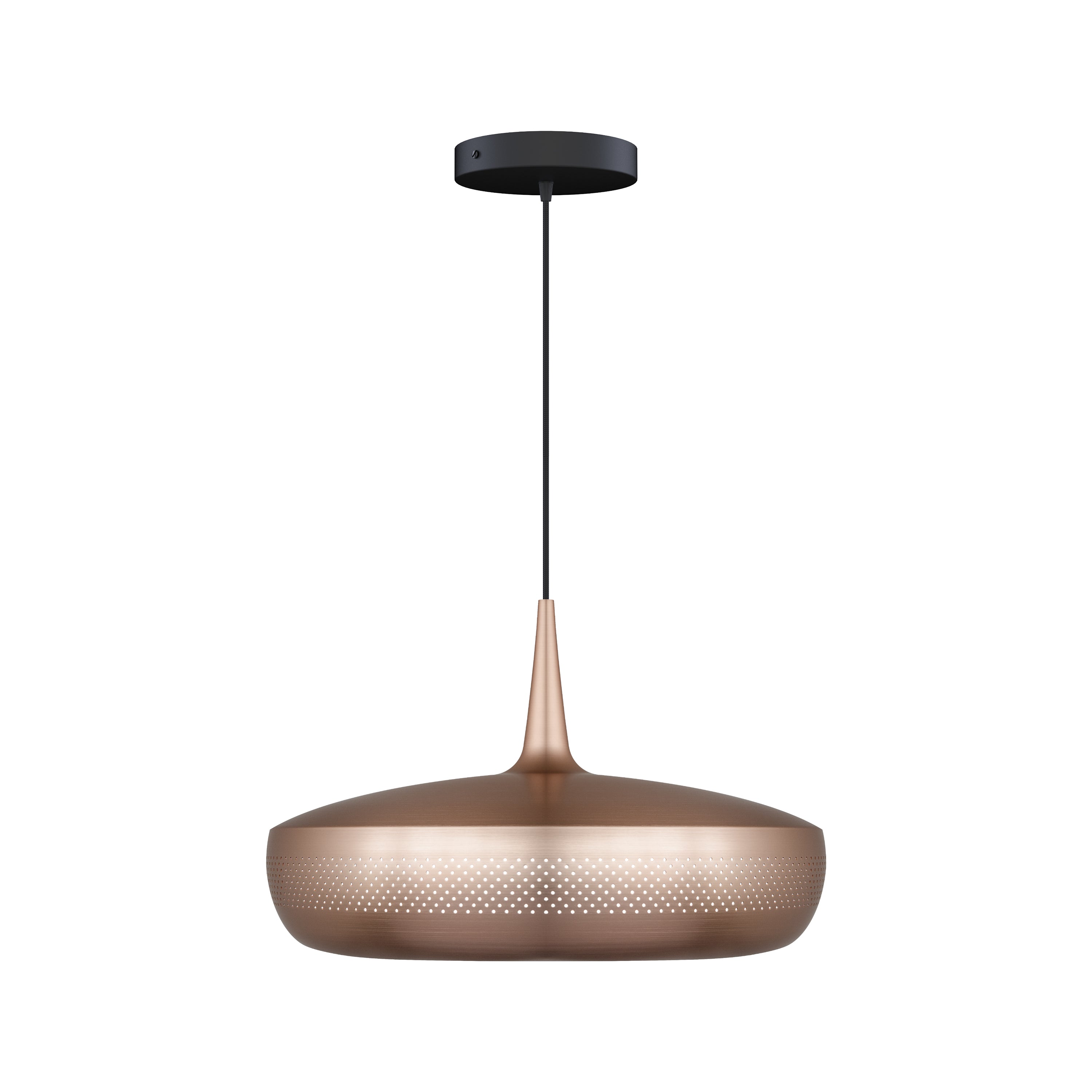 Clava Dine Pendant: Polished Copper + Black + Canopy