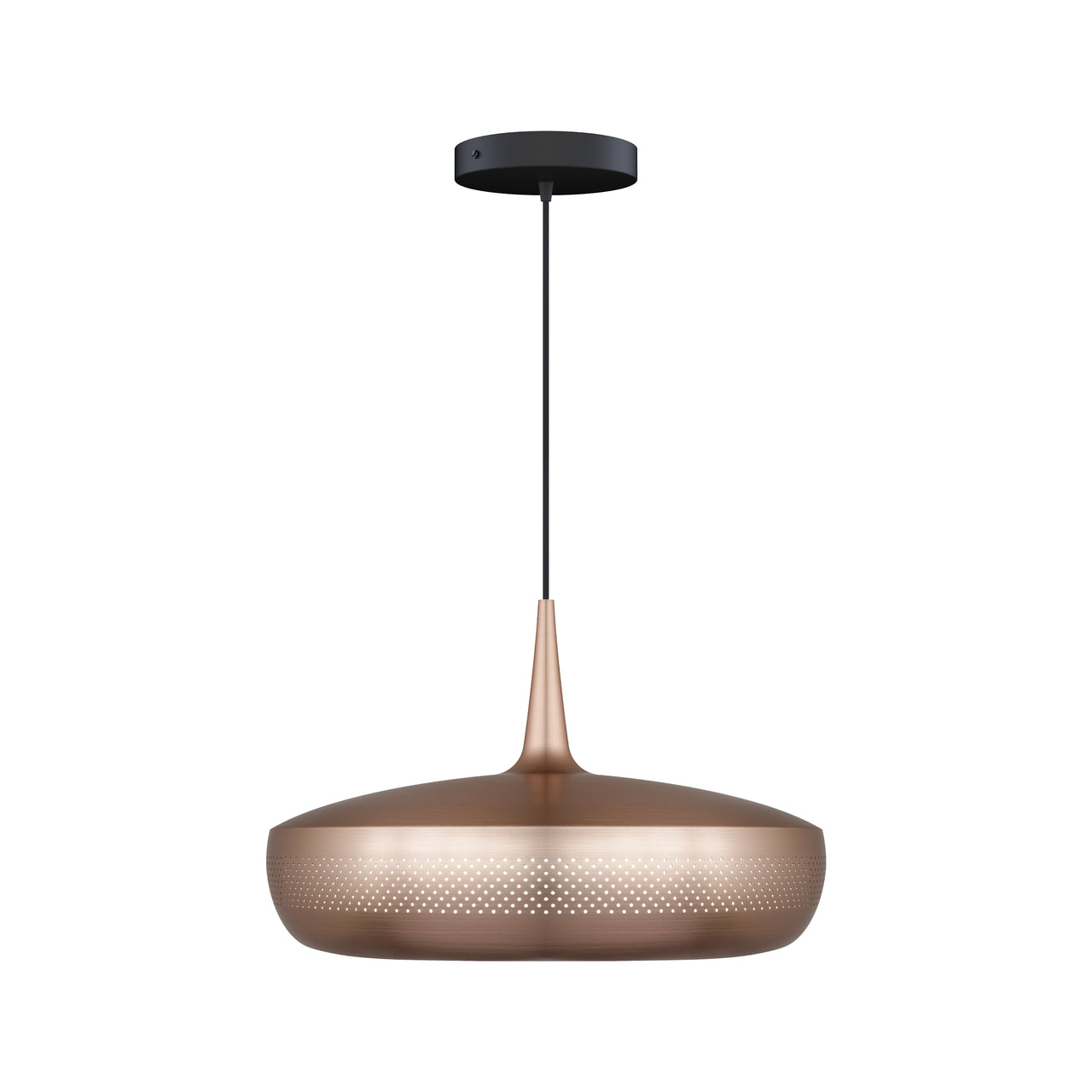 Clava Dine Pendant: Polished Copper + Black + Canopy