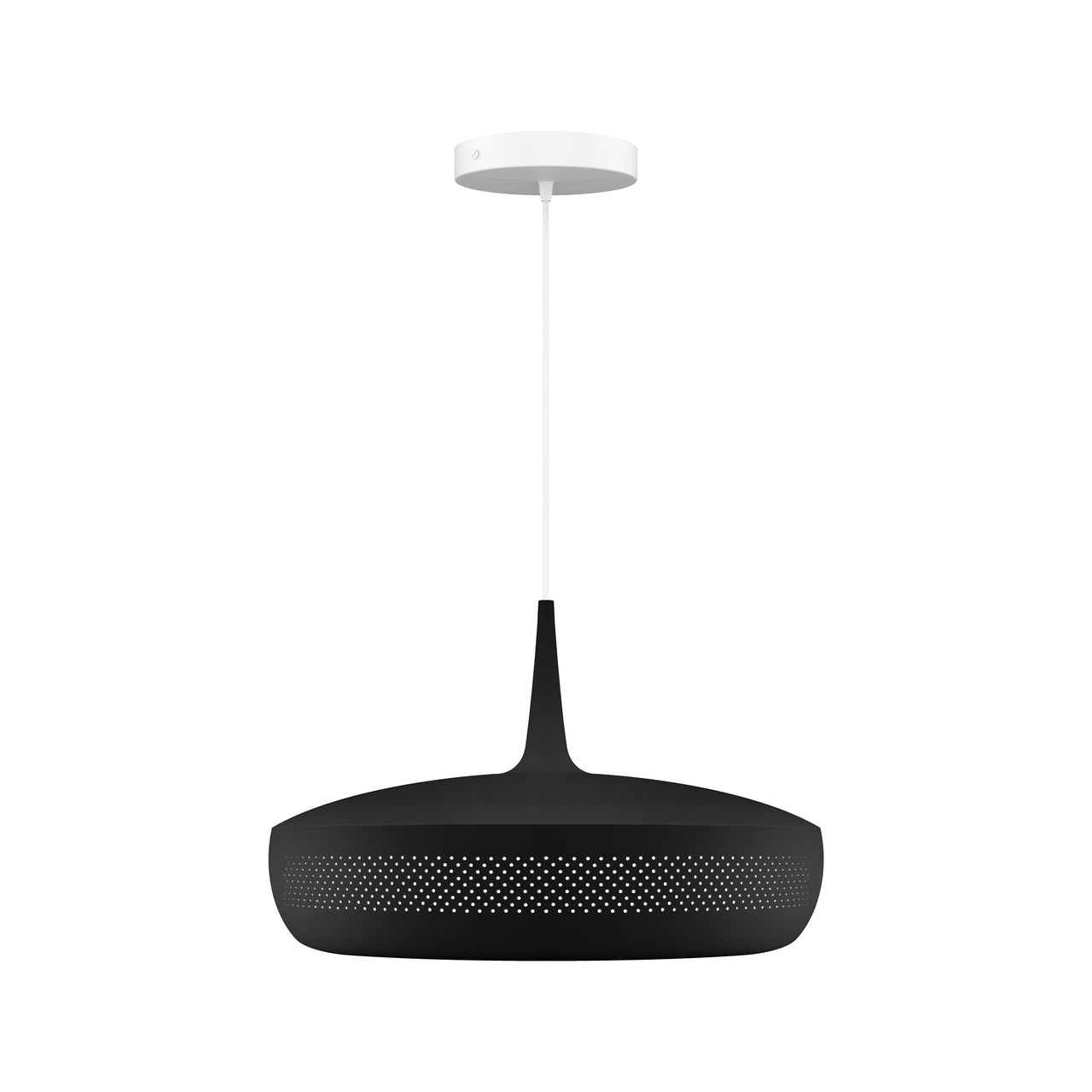 Clava Dine Pendant: Black + White + Canopy