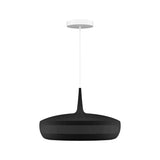 Clava Dine Pendant: Black + White + Canopy