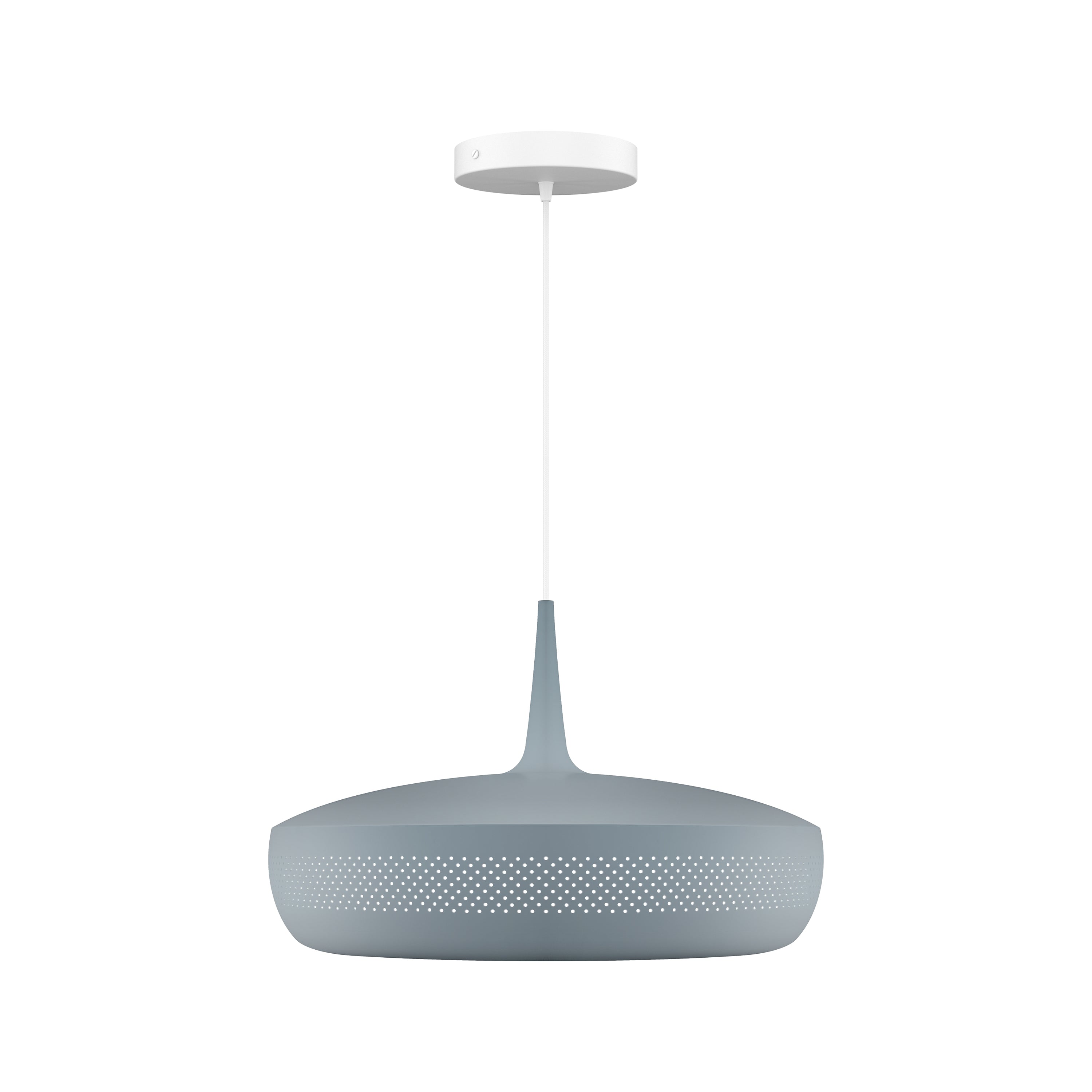 Clava Dine Pendant: Slate + White + Canopy