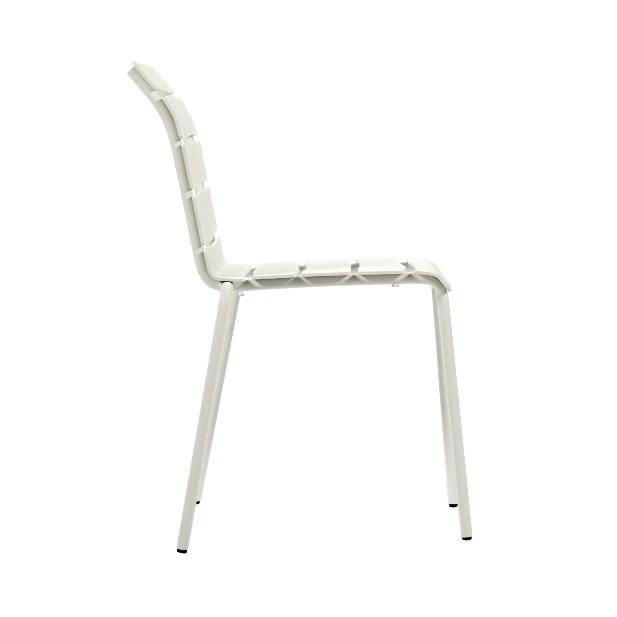 Aligned Outdoor Stacking Chair: Off-White + Without Arm