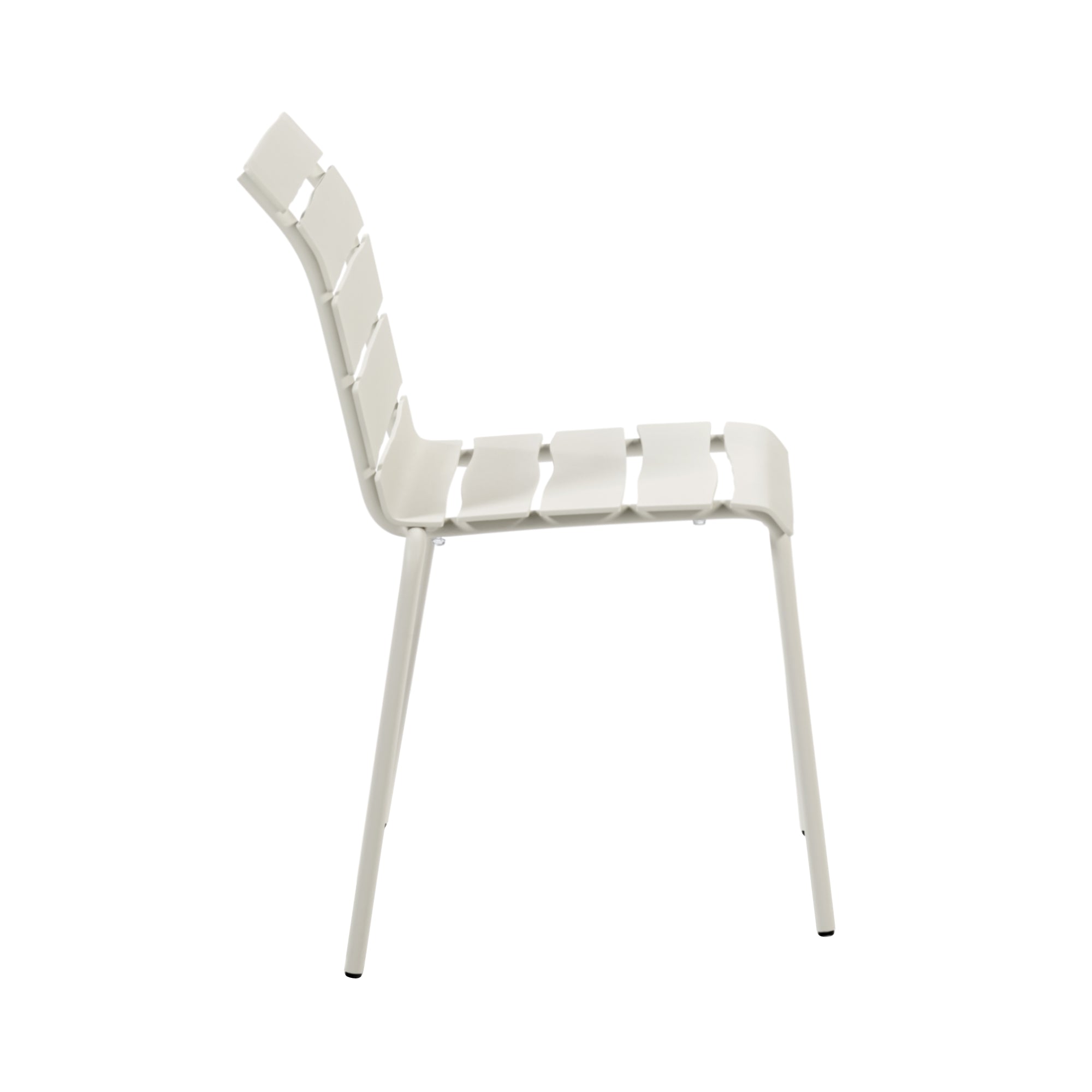 Aligned Outdoor Stacking Chair: Off-White + Without Arm