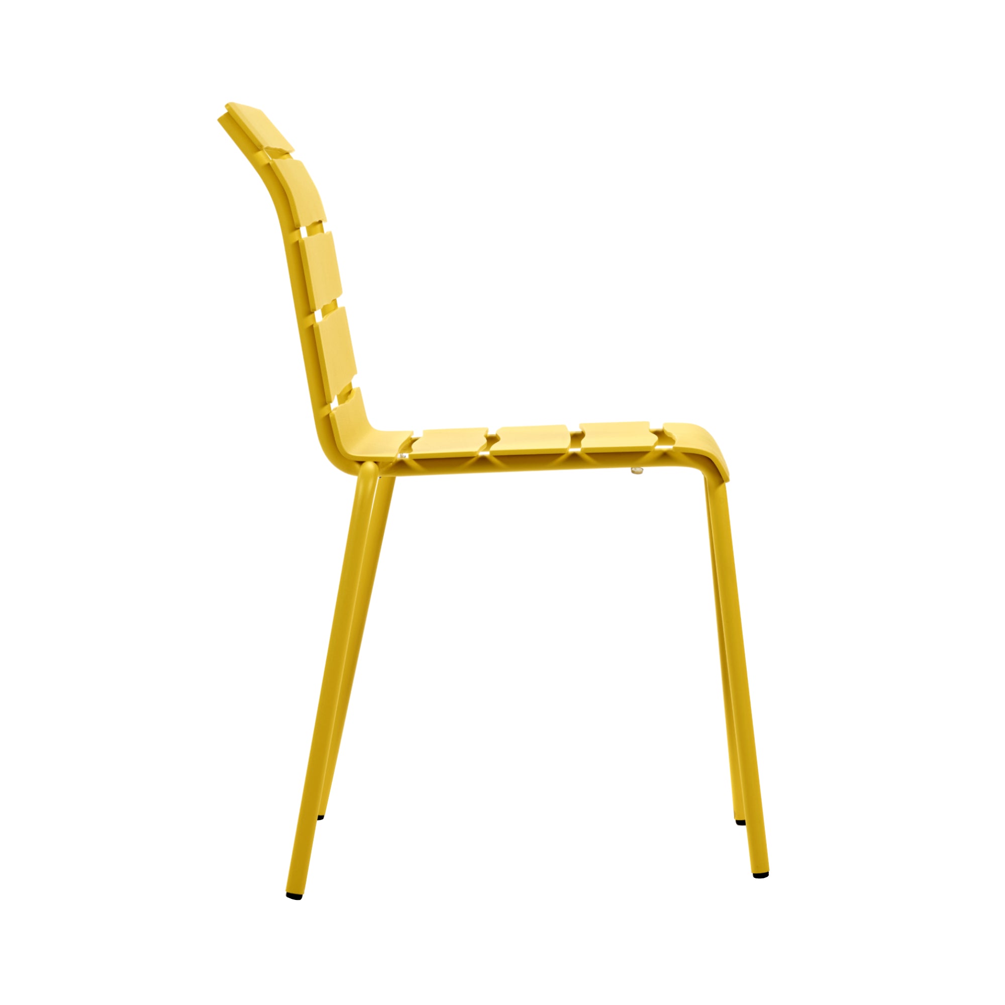 Aligned Outdoor Stacking Chair: Yellow + Without Arm