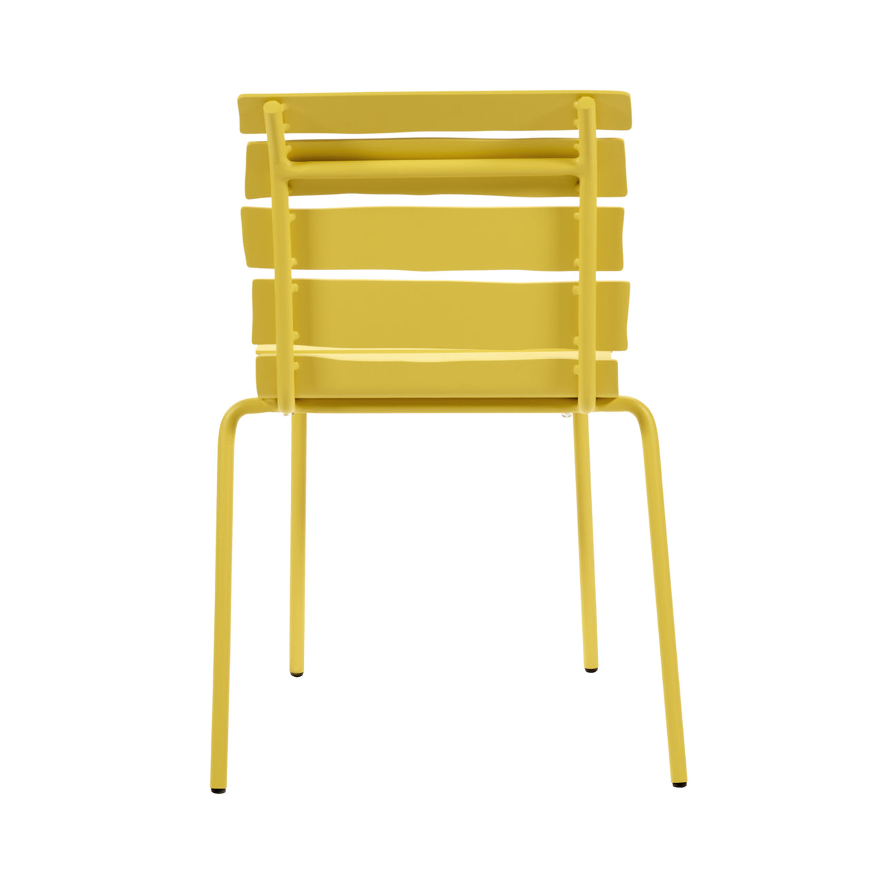 Aligned Outdoor Stacking Chair: Yellow + Without Arm