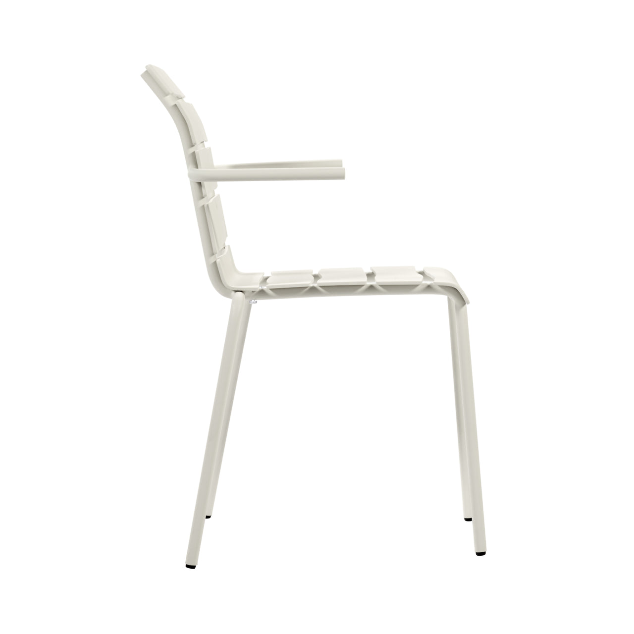 Aligned Outdoor Stacking Chair: Off-White + With Arm