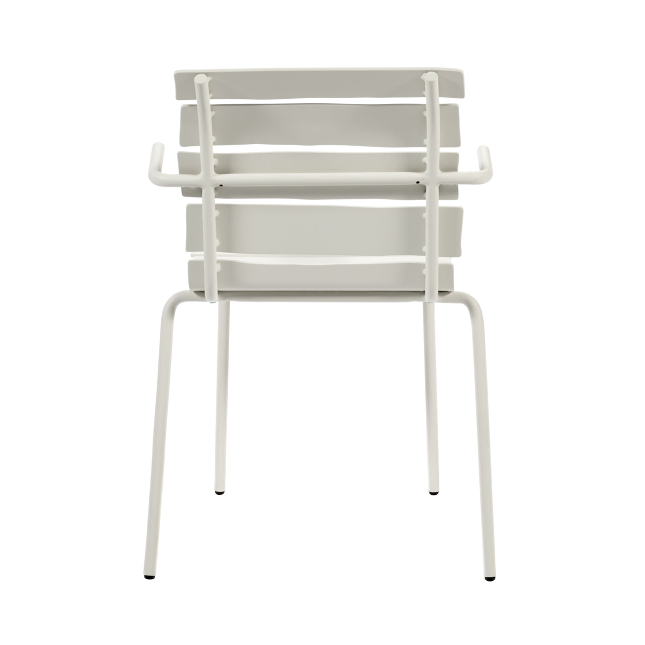 Aligned Outdoor Stacking Chair: Off-White + With Arm