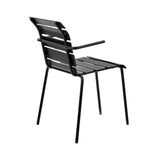 Aligned Outdoor Stacking Chair: Black + With Arm