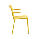 Aligned Outdoor Stacking Chair: Yellow + With Arm