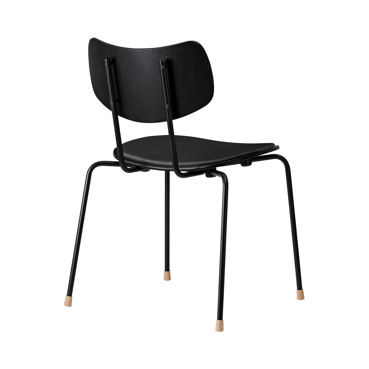 VLA26P Stacking Vega Chair: Black Oak