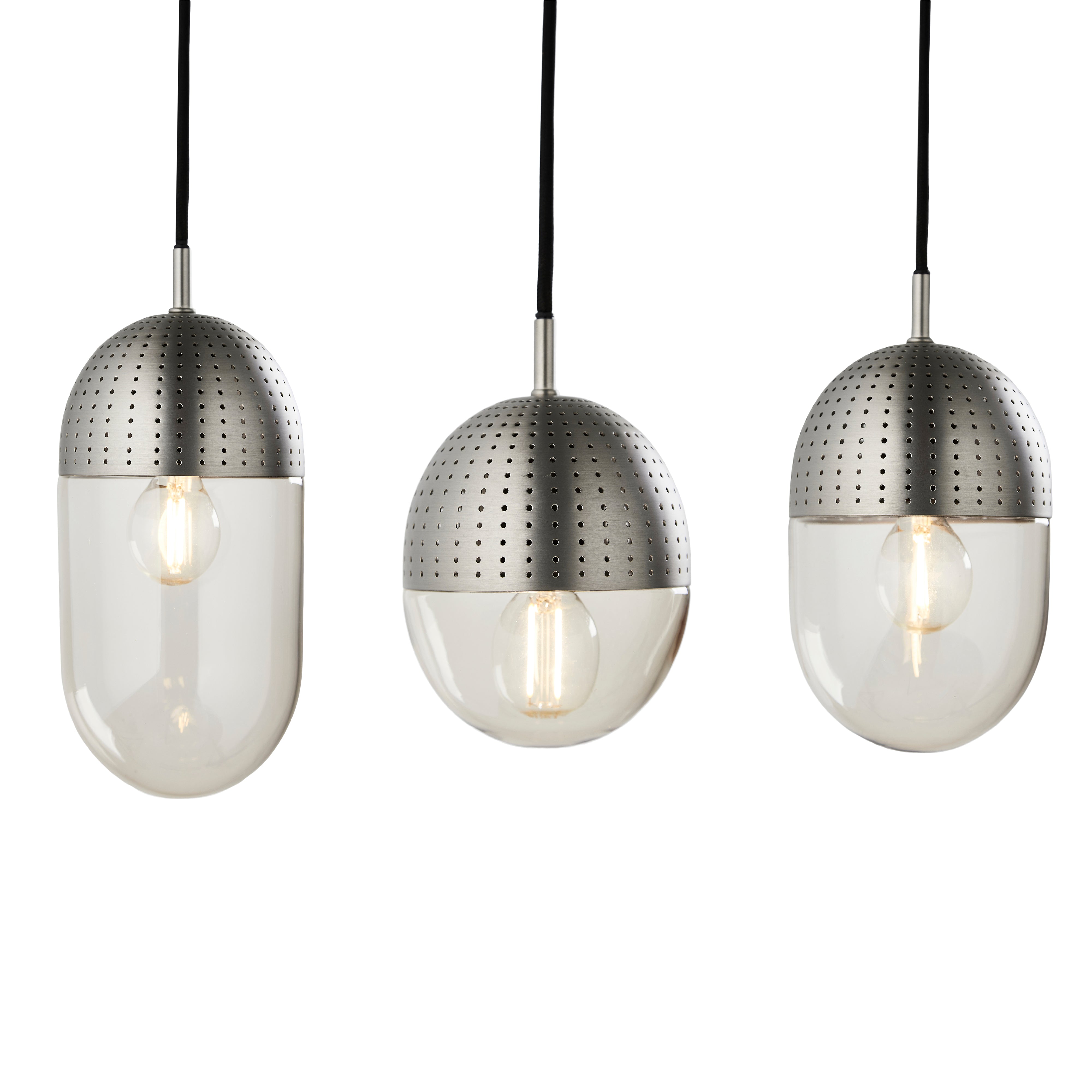 Dot Pendant Light: Satin Plated