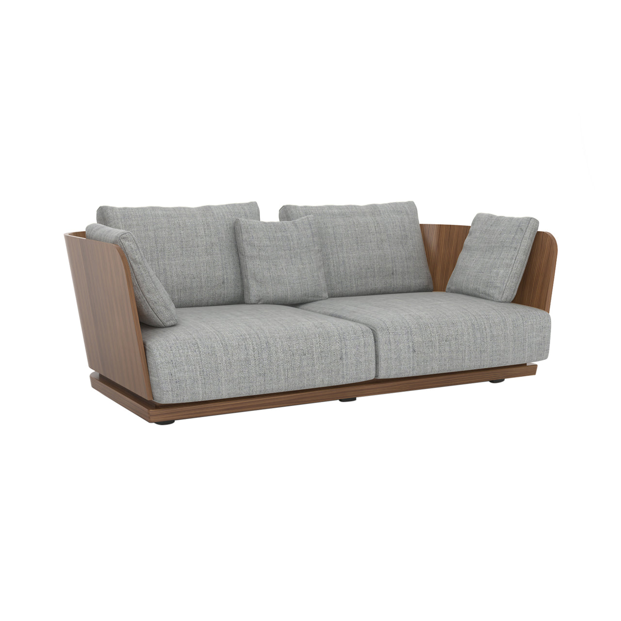 Amor Cortese Sofa: 2 Seater + Walnut Stained Walnut