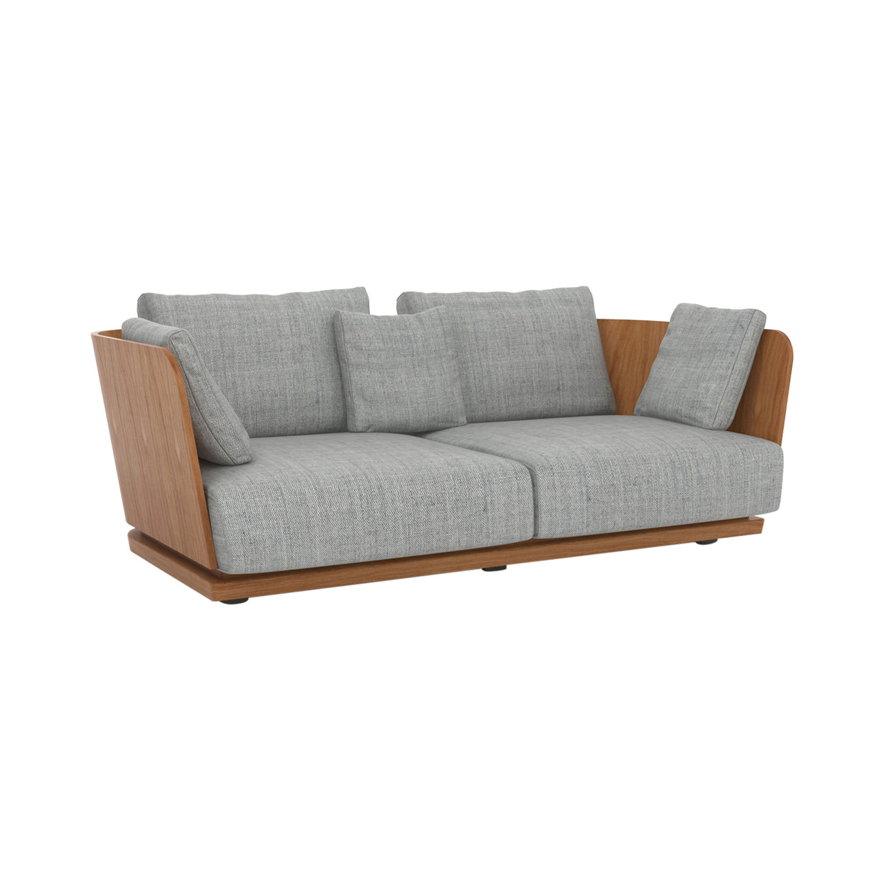 Amor Cortese Sofa: 2 Seater + Super-Matt Walnut