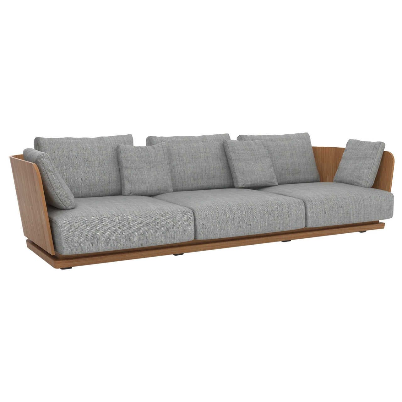 Amor Cortese Sofa: 3 Seater + Super-Matt Walnut