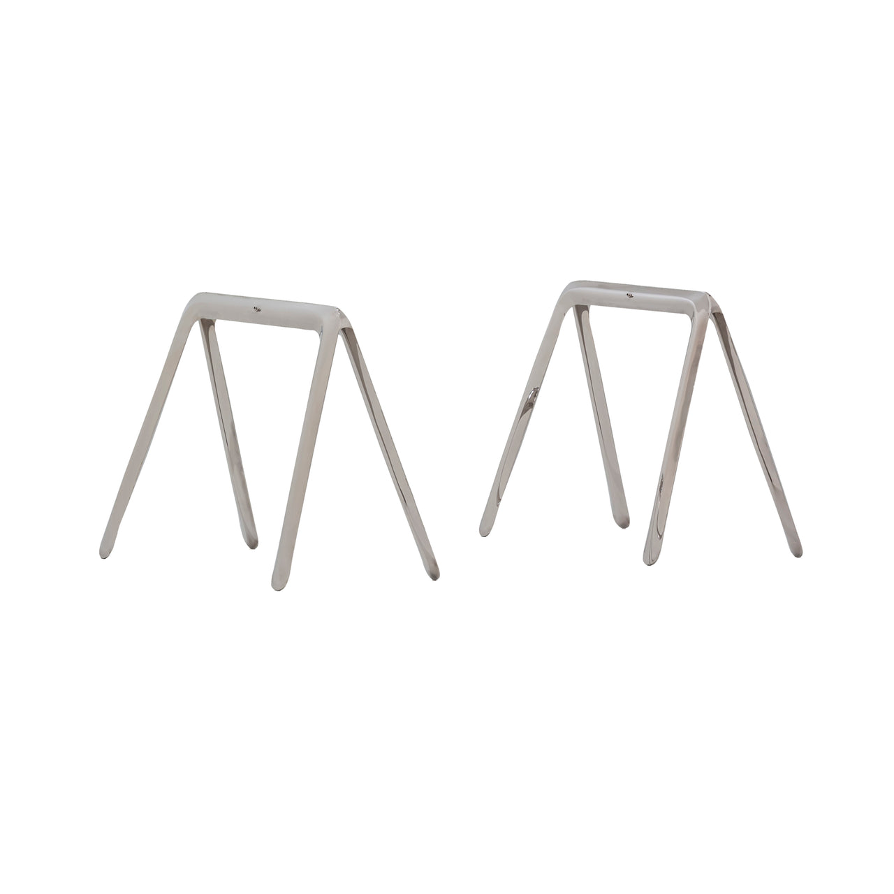 Koza Trestle Pair: Inox Polished Stainless Steel