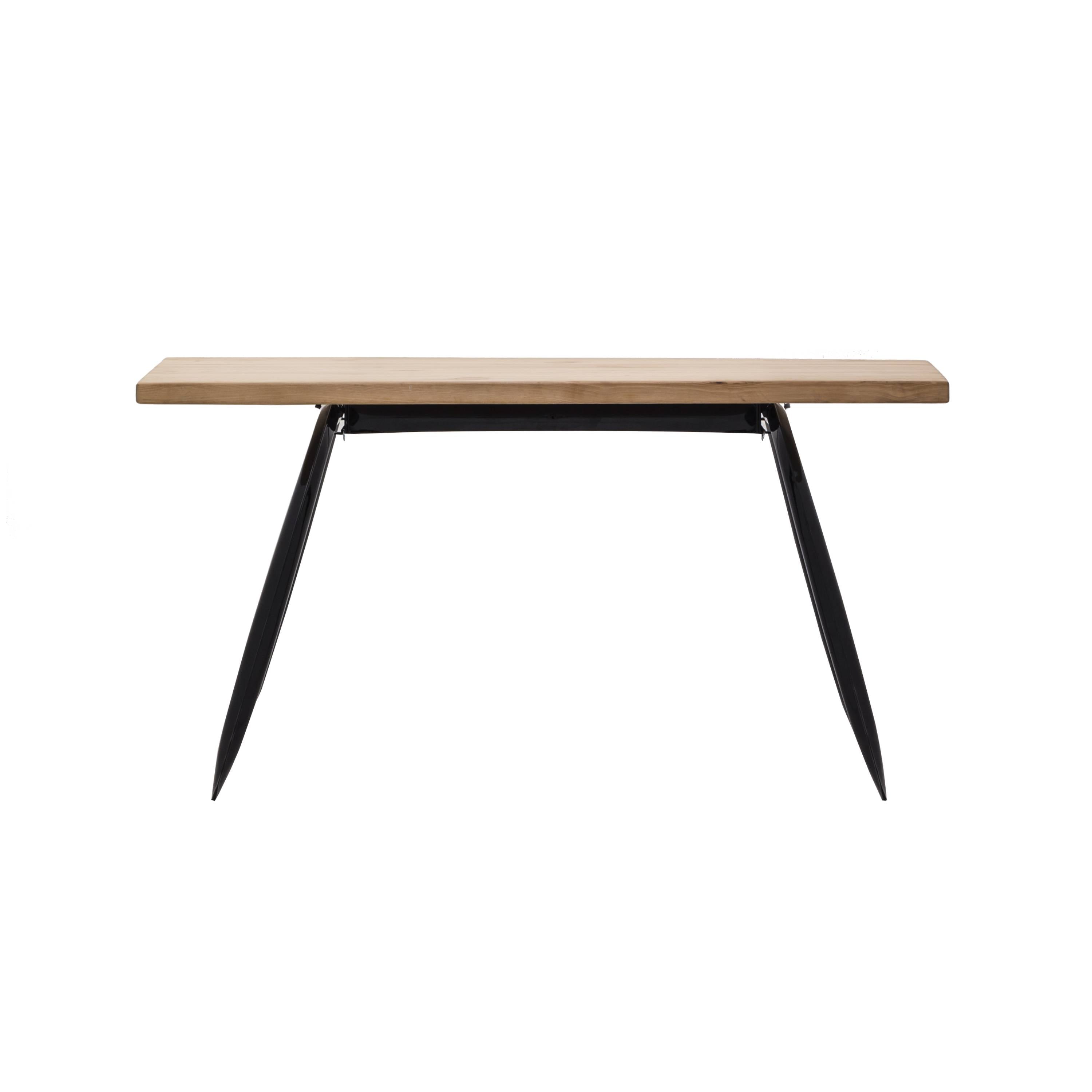 Koziol Table Frame: Glossy Black Carbon Steel