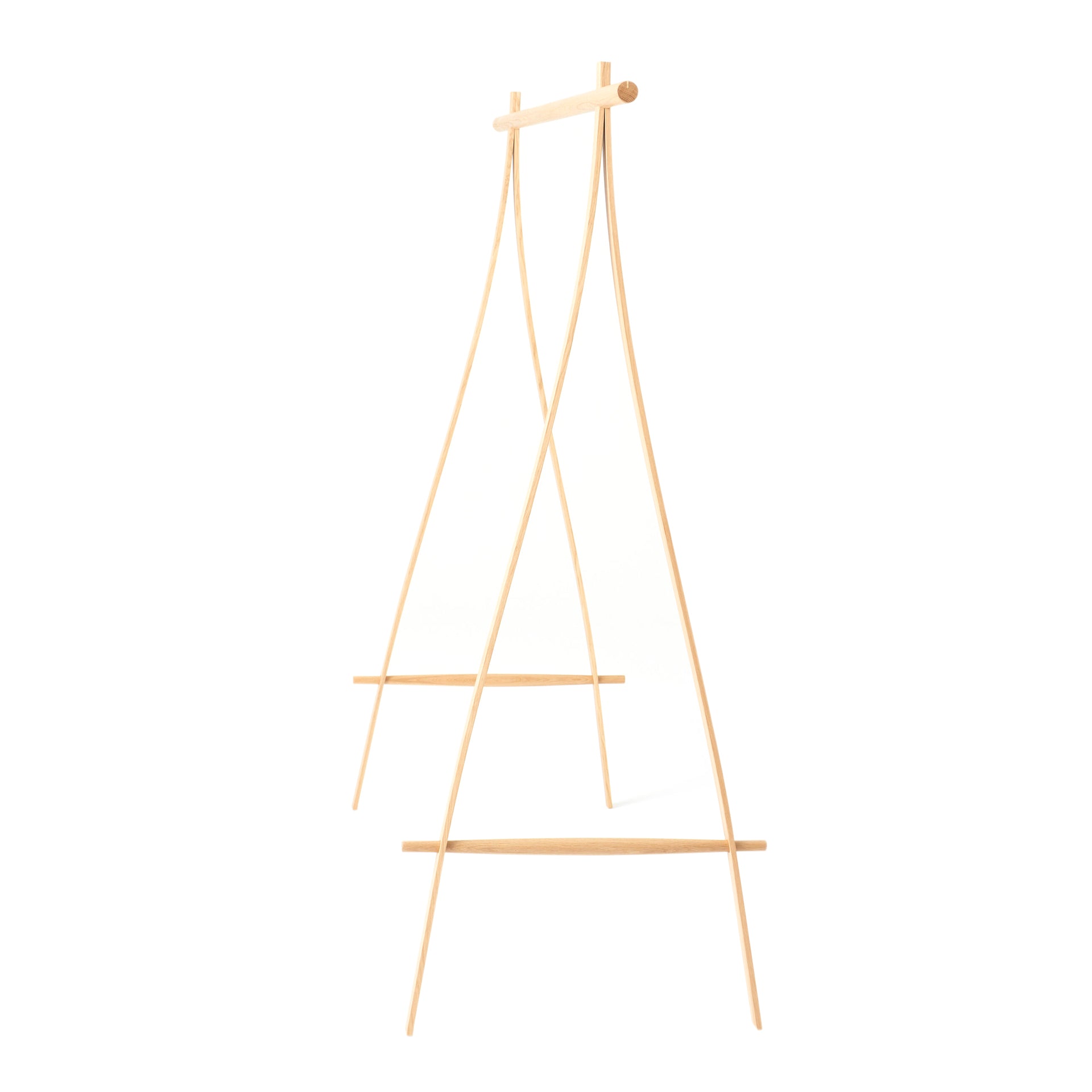 Coat Stand: Large + Oak + Brass