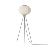 Knit-Wit Floor Lamp: Round 45 + High + Pearl White