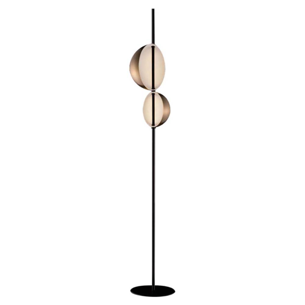 Superluna Floor Lamp: Anodic Brass