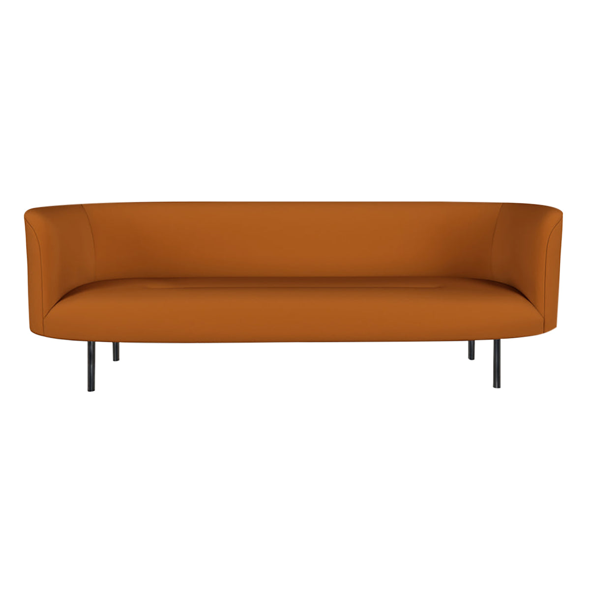 Continuous 3 Seater Sofa: Fixed + Bronze