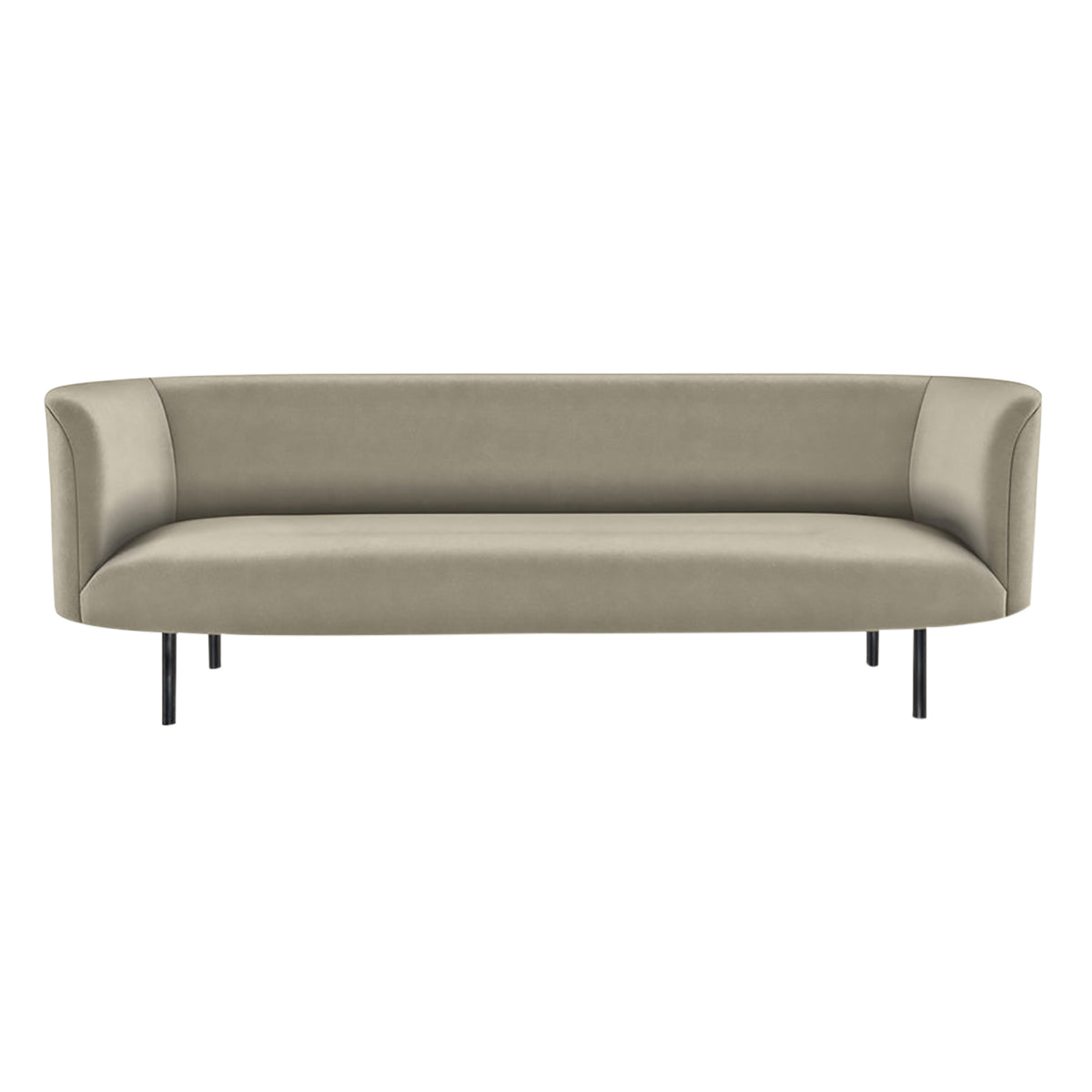 Continuous 3 Seater Sofa: Fixed + Bronze