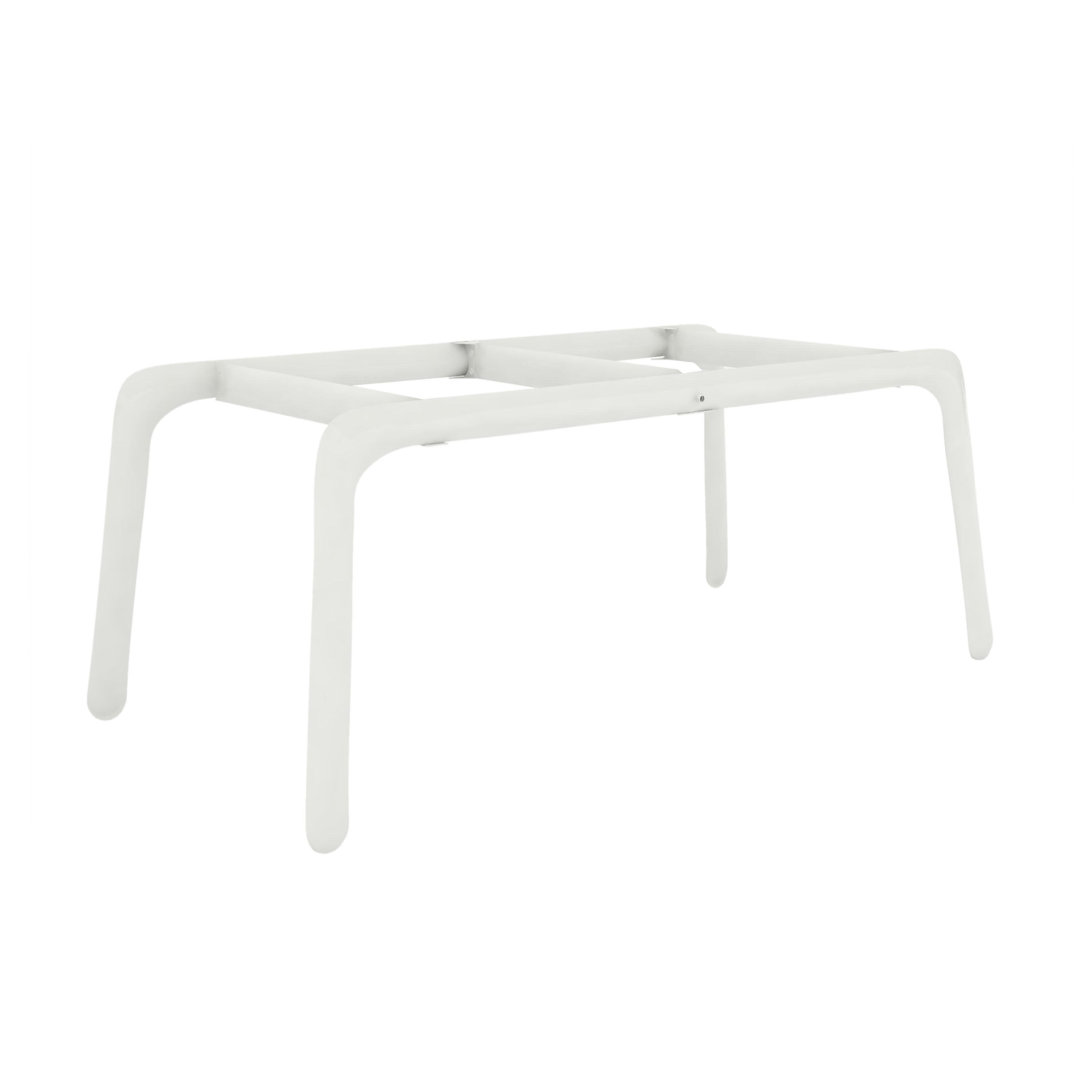 Most Table Base: White Glossy Carbon Steel