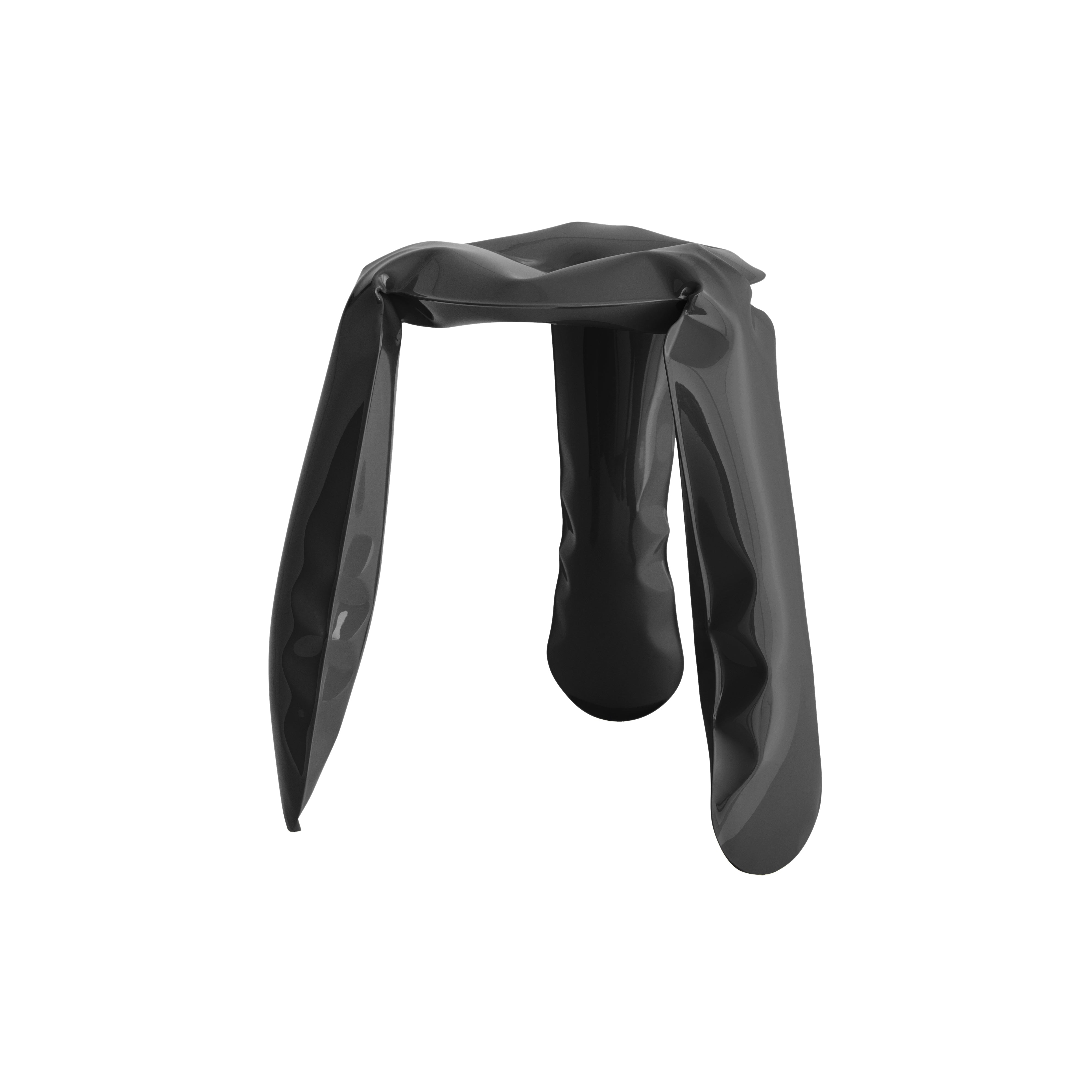 Plopp Stool Standard: Black Glossy Carbon Steel