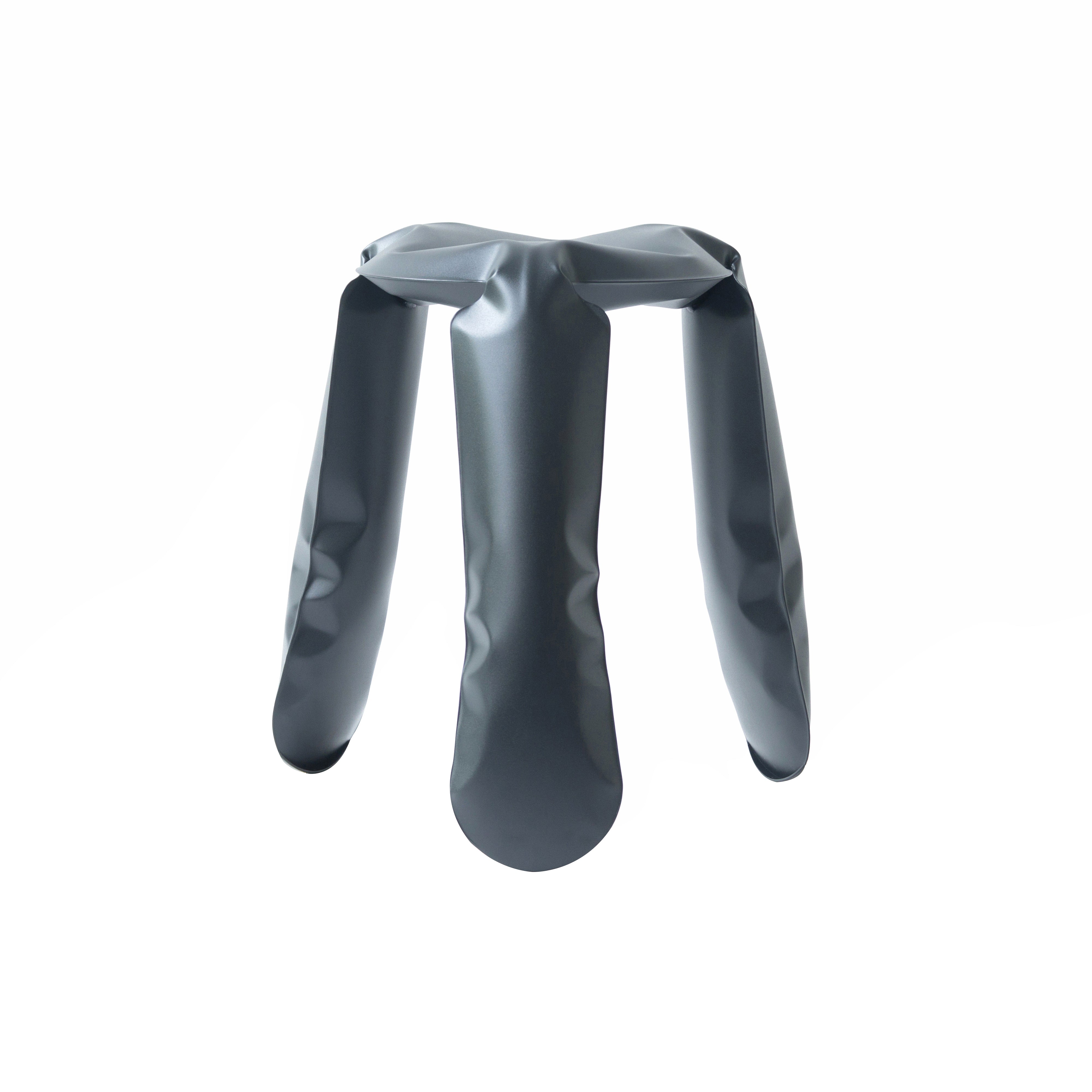 Plopp Stool Standard: Graphite Grey Carbon Steel