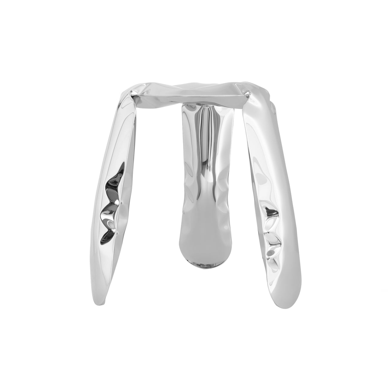 Plopp Stool Standard: Inox Polished Stainless Steel