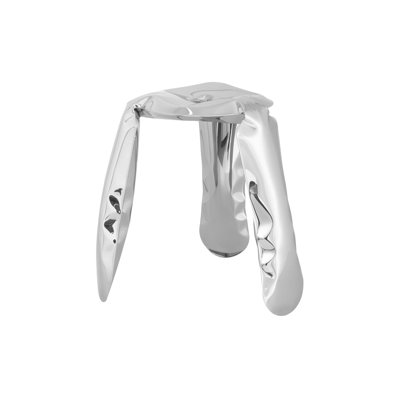 Plopp Stool Standard: Inox Polished Stainless Steel