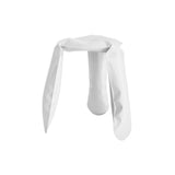 Plopp Stool Standard: White Glossy Carbon Steel